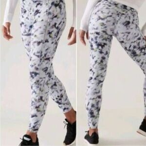 Athleta Rainier Tight Leggings Womens S Fleece Lined High Rise Running Pocket